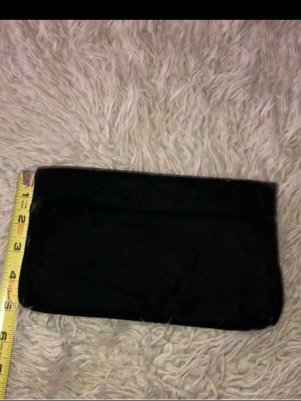 Mid-century 1950s Bobbie Jerome black velvet clutch